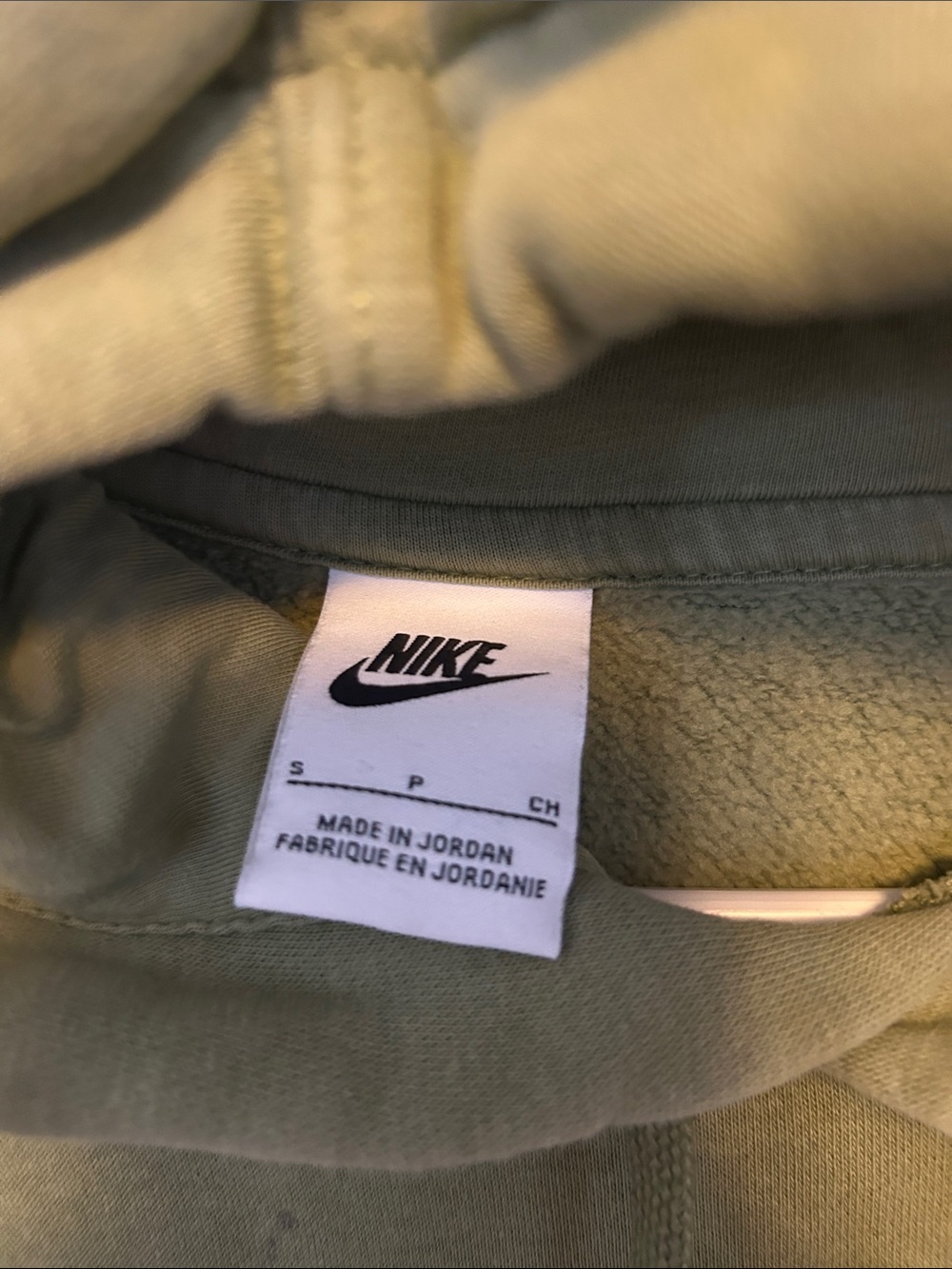 Nike Men's Olive Green Sweatshirt and Joggers Set with White Swoosh - Picture 5 of 5